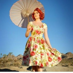 Pinup Couture Floral Evelyn Swing Dress 